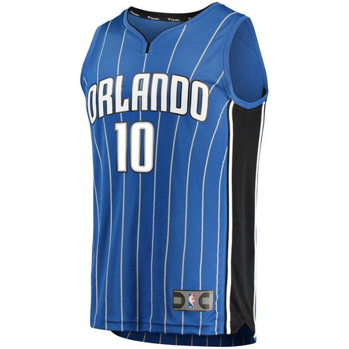 10 - Men's Fanatics Branded Evan Fournier Blue Orlando Magic Fast Break Replica Jersey - Icon Edition - Blue