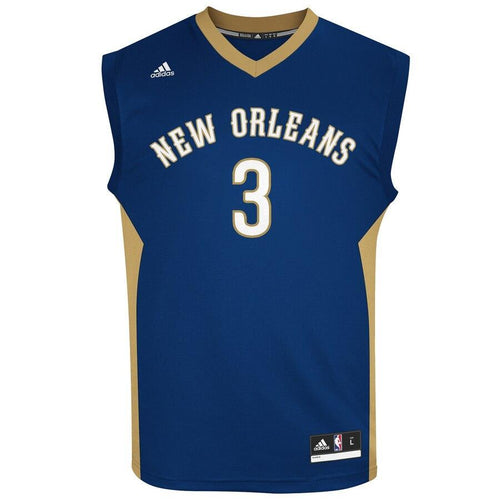3 - Mens New Orleans Pelicans Omer Asik adidas Navy Blue Replica Road Jersey - Blue