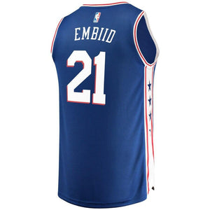 21 - Men's Fanatics Branded Joel Embiid Royal Philadelphia 76ers Fast Break Replica Jersey - Icon Edition - Royal