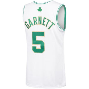 5 - Men's Mitchell & Ness Kevin Garnett White Boston Celtics 2008-09 Hardwood Classics Authentic Jersey - White