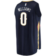 Load image into Gallery viewer, 0 - Men&#39;s Fanatics Branded Troy Williams Navy New Orleans Pelicans Fast Break Replica Jersey – Icon Edition - Navy