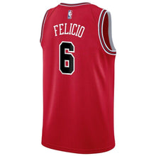 Load image into Gallery viewer, 6 - Men&#39;s Nike Cristiano Felicio Red Chicago Bulls Swingman Sponsor Patch Jersey – Icon Edition - Red