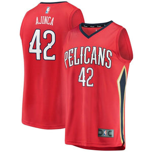 42 - Men's Fanatics Branded Alexis Ajinca Red New Orleans Pelicans Fast Break Replica Player Jersey - Statement Edition - Red