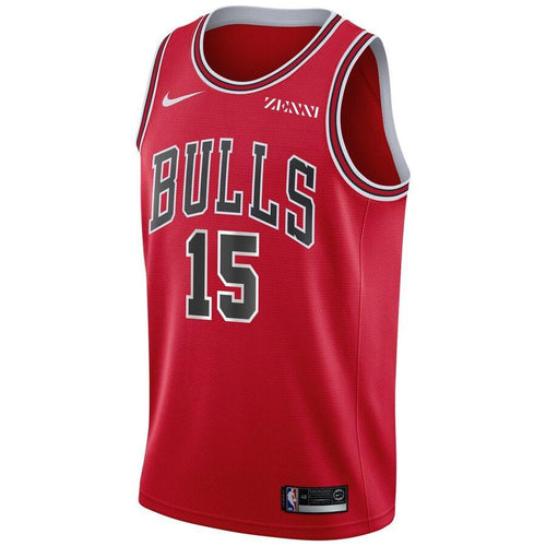 15 - Men's Nike Chandler Hutchison Red Chicago Bulls Swingman Sponsor Patch Jersey – Icon Edition - Red
