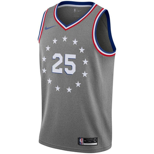25 -Men's Nike Ben Simmons Gray Philadelphia 76ers City Edition Swingman Jersey - Gray
