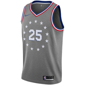 25 -Men's Nike Ben Simmons Gray Philadelphia 76ers City Edition Swingman Jersey - Gray