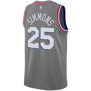 25 -Men's Nike Ben Simmons Gray Philadelphia 76ers City Edition Swingman Jersey - Gray