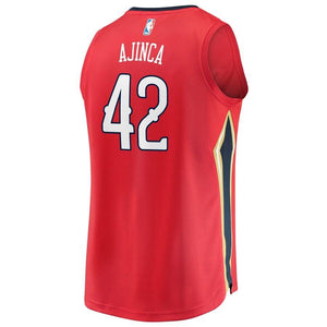 42 - Men's Fanatics Branded Alexis Ajinca Red New Orleans Pelicans Fast Break Replica Player Jersey - Statement Edition - Red