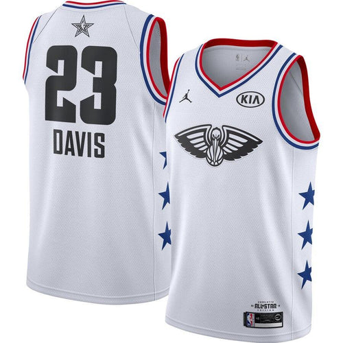 23 - Men's Jordan Brand Anthony Davis White New Orleans Pelicans 2019 NBA All-Star Game Finished Swingman Jersey - White