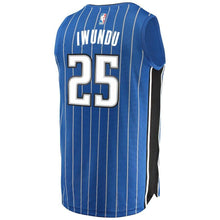Load image into Gallery viewer, 25 - Men&#39;s Fanatics Branded Wesley Iwundu Blue Orlando Magic Fast Break Replica Player Jersey - Icon Edition - Blue