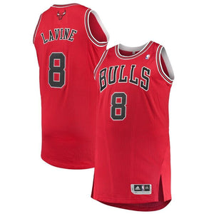 8 - Men's adidas Zach LaVine Red Chicago Bulls Finished Authentic Jersey - Red