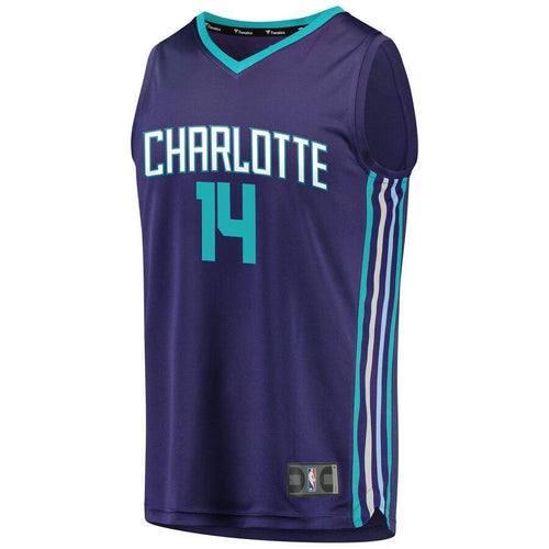 14 - Men's Fanatics Branded Michael Kidd-Gilchrist Purple Charlotte Hornets Fast Break Replica Player Jersey - Statement Edition - Purple