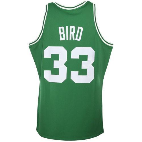 33 - Men's Mitchell & Ness Larry Bird Kelly Green Boston Celtics 1985/86 Hardwood Classics Authentic Jersey - Green