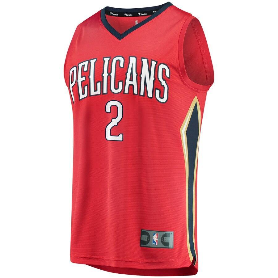 2 - Men's Fanatics Branded Ian Clark Red New Orleans Pelicans Fast Break Replica Player Jersey - Statement Edition - Red