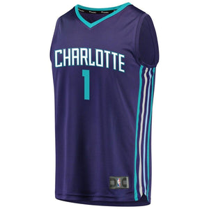 1 - Men's Fanatics Branded Malik Monk Purple Charlotte Hornets Fast Break Replica Player Jersey - Statement Edition - Purple