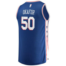 Load image into Gallery viewer, 50 - Men&#39;s Fanatics Branded Emeka Okafor Royal Philadelphia 76ers Fast Break Replica Jersey – Icon Edition - Royal