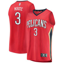 Load image into Gallery viewer, 3 - Men&#39;s Fanatics Branded Nikola Mirotic Red New Orleans Pelicans Fast Break Replica Player Jersey - Statement Edition - Red
