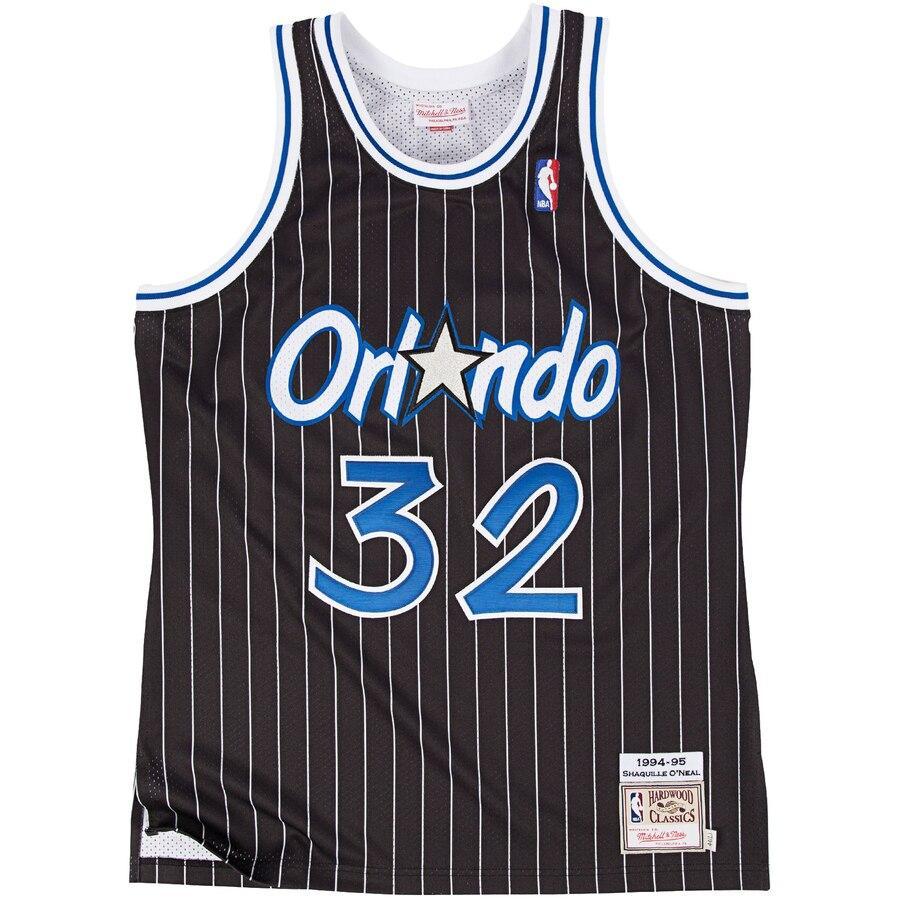 32 - Mitchell & Ness Orlando Magic Shaquille O'Neal 1994-95 Hardwood Classics Authentic Alternate Jersey - Black