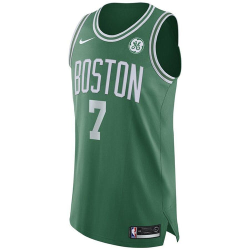 7  - Men's Nike Jaylen Brown Green Boston Celtics Authentic Sponsor Patch Jersey – Icon Edition - Green