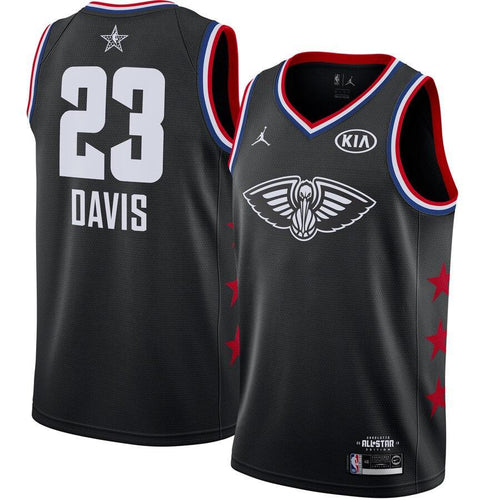 23 - Men's Jordan Brand Anthony Davis Black New Orleans Pelicans 2019 NBA All-Star Game Finished Swingman Jersey - Black