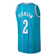 Load image into Gallery viewer, 2 - Men&#39;s Mitchell &amp; Ness Larry Johnson Teal Charlotte Hornets 1992-93 Hardwood Classics Swingman Jersey - Aqua