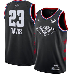 23 - Men's Jordan Brand Anthony Davis Black New Orleans Pelicans 2019 NBA All-Star Game Finished Swingman Jersey - Black