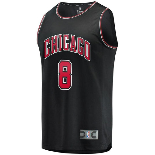 8 - Men's Fanatics Branded Zach LaVine Black Chicago Bulls Fast Break Replica Jersey - Statement Edition - Black