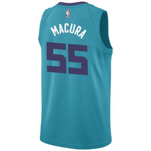 Load image into Gallery viewer, 55 - Men&#39;s Jordan Brand J.P. Macura Teal Charlotte Hornets Swingman Sponsor Patch Jersey – Icon Edition - Aqua