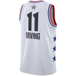 11 - Men's Jordan Brand Kyrie Irving White Boston Celtics 2019 NBA All-Star Game Finished Swingman Jersey - White