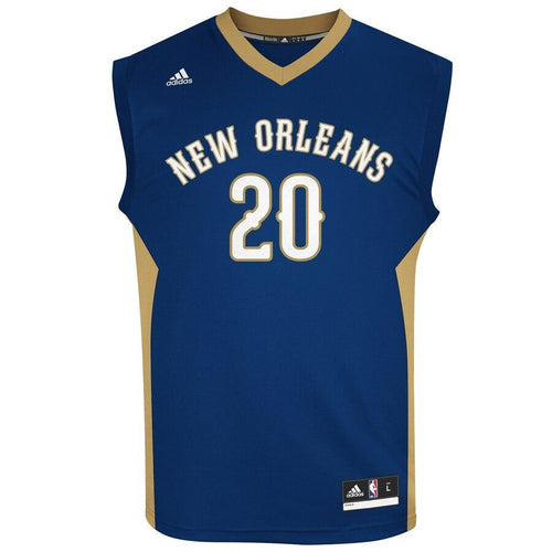 20 - Mens New Orleans Pelicans Quincy Pondexter adidas Navy Blue Replica Road Jersey - Blue