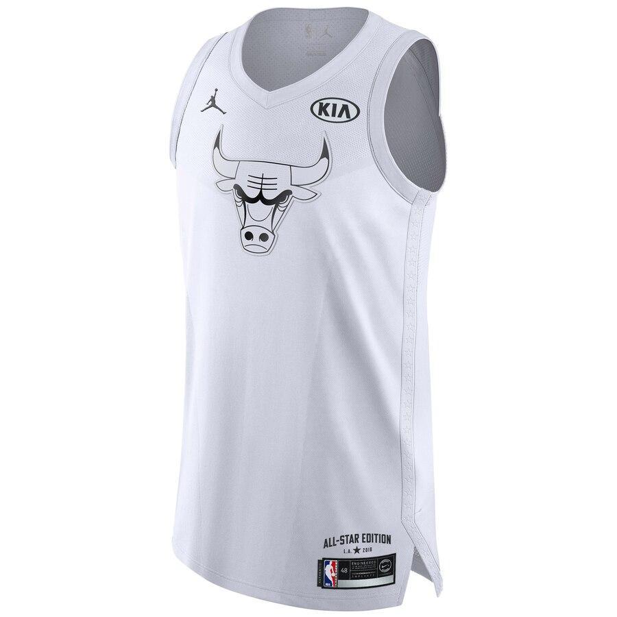 23 - Men's Jordan Brand Michael Jordan White Chicago Bulls 2018 All-Star Game Authentic Jersey - White