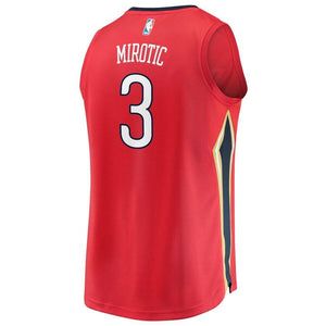 3 - Men's Fanatics Branded Nikola Mirotic Red New Orleans Pelicans Fast Break Replica Player Jersey - Statement Edition - Red