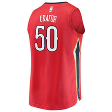 Load image into Gallery viewer, 50 - Men&#39;s Fanatics Branded Emeka Okafor Red New Orleans Pelicans Fast Break Replica Player Jersey - Statement Edition - Red