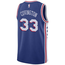 Load image into Gallery viewer, 33 - Men&#39;s Nike Robert Covington Royal Philadelphia 76ers Swingman Sponsor Patch Jersey - Icon Edition - Royal