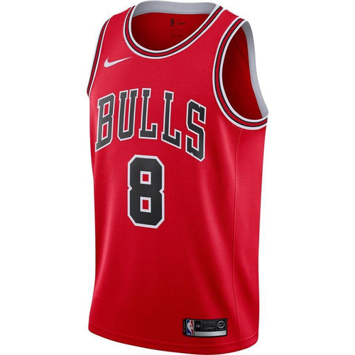 8 - Men's Nike Zach LaVine Red Chicago Bulls Replica Swingman Jersey - Icon Edition - Red