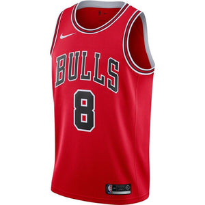 8 - Men's Nike Zach LaVine Red Chicago Bulls Replica Swingman Jersey - Icon Edition - Red