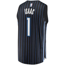 Load image into Gallery viewer, 1 - Men&#39;s Fanatics Branded Jonathan Isaac Black Orlando Magic Fast Break Replica Player Jersey - Statement Edition - Black