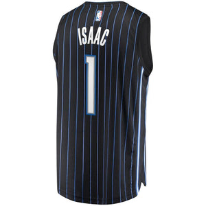 1 - Men's Fanatics Branded Jonathan Isaac Black Orlando Magic Fast Break Replica Player Jersey - Statement Edition - Black