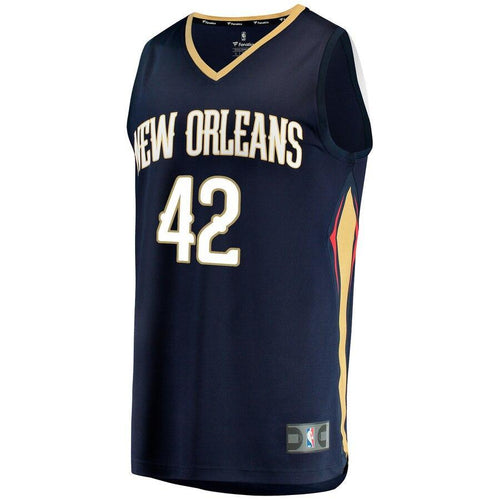 42 - Men's Fanatics Branded Alexis Ajinca Navy New Orleans Pelicans Fast Break Replica Player Jersey - Icon Edition - Navy