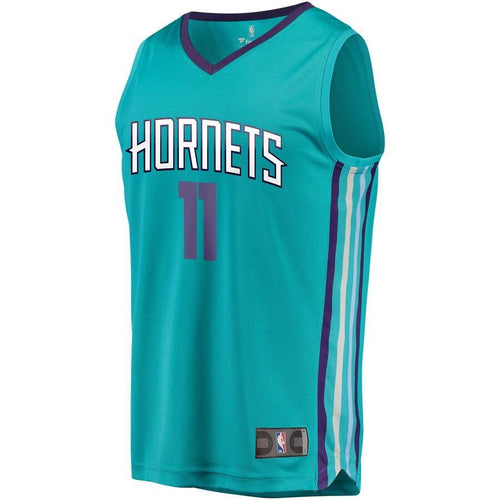 11 - Youth Fanatics Branded Bismack Biyombo Teal Charlotte Hornets Fast Break Player Jersey - Icon Edition - Aqua