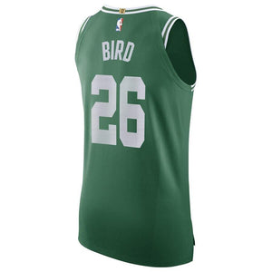 26  - Men's Nike Jabari Bird Green Boston Celtics Authentic Sponsor Patch Jersey – Icon Edition - Green
