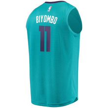 Load image into Gallery viewer, 11 - Youth Fanatics Branded Bismack Biyombo Teal Charlotte Hornets Fast Break Player Jersey - Icon Edition - Aqua