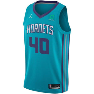 40 - Men's Jordan Brand Cody Zeller Teal Charlotte Hornets Swingman Sponsor Patch Jersey – Icon Edition - Aqua
