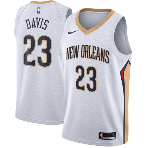 23 - Men's Nike Anthony Davis White New Orleans Pelicans Swingman Jersey - Association Edition - White
