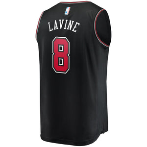 8 - Men's Fanatics Branded Zach LaVine Black Chicago Bulls Fast Break Replica Jersey - Statement Edition - Black