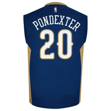 Load image into Gallery viewer, 20 - Mens New Orleans Pelicans Quincy Pondexter adidas Navy Blue Replica Road Jersey - Blue