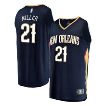 Load image into Gallery viewer, 21 - Men&#39;s Fanatics Branded Darius Miller Navy New Orleans Pelicans Fast Break Replica Player Jersey - Icon Edition - Navy