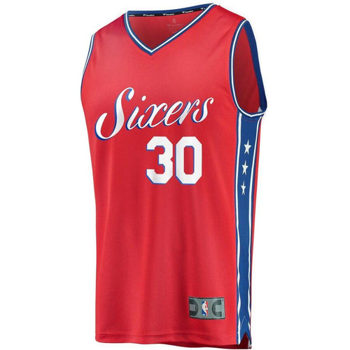 30 - Men's Fanatics Branded Furkan Korkmaz Red Philadelphia 76ers Fast Break Replica Player Jersey - Statement Edition - Red