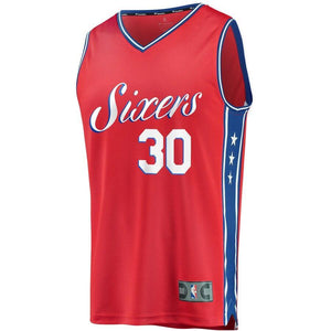 30 - Men's Fanatics Branded Furkan Korkmaz Red Philadelphia 76ers Fast Break Replica Player Jersey - Statement Edition - Red