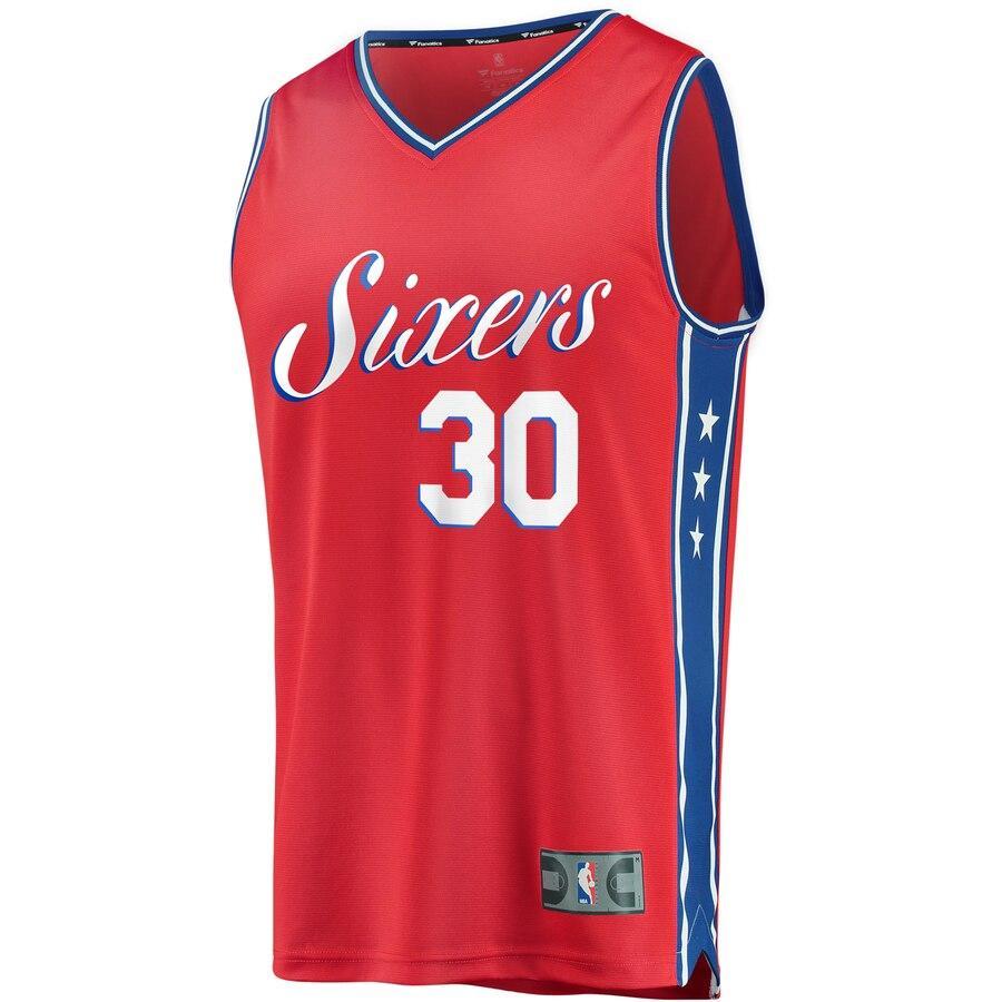 30 - Men's Fanatics Branded Furkan Korkmaz Red Philadelphia 76ers Fast Break Replica Player Jersey - Statement Edition - Red